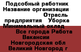 Подсобный работник › Название организации ­ Fusion Service › Отрасль предприятия ­ Уборка › Минимальный оклад ­ 17 600 - Все города Работа » Вакансии   . Новгородская обл.,Великий Новгород г.